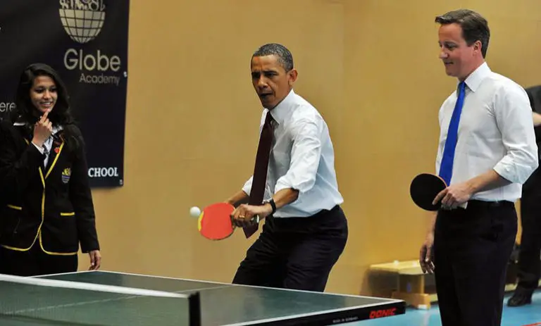 obama playing ping pong